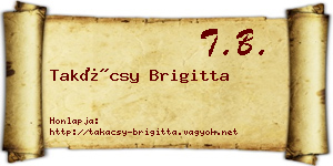 Takácsy Brigitta névjegykártya